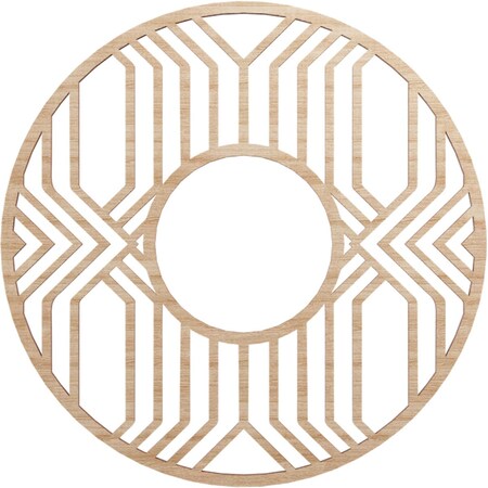 Ekena Millwork Empire Wood Fretwork Pierced Ceiling Medallion, Alder, 18"OD x 6 5/8"ID x 3/8"T CMWP18X18X0375EPAL